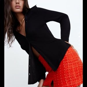 Zara NWOT Fitted Knit Blouse